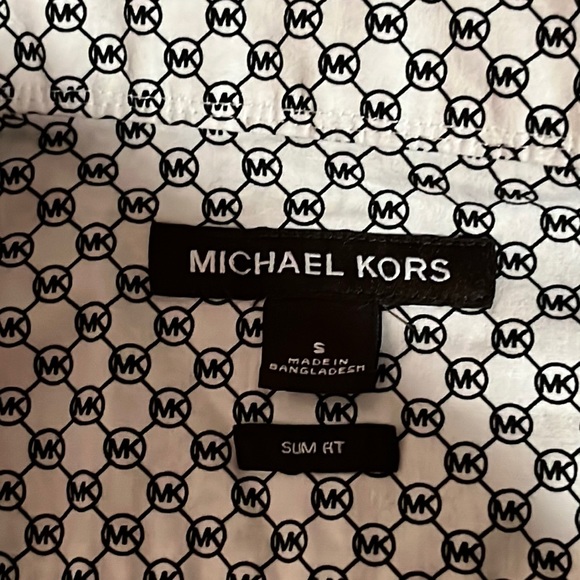 Michael Kors Slim Fit Logo Button-Down - Picture 3 of 6